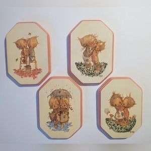 Vtg 70s Hallmark Betsey Clark Wood Plaque Art (4)